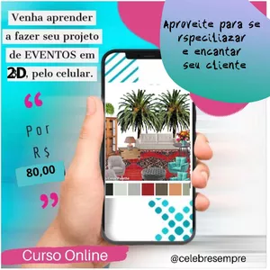 Imagem do curso Como Fazer Seu Projeto de Festas em 2D pelo Seu Celular ( COM IMAGENS QUE PAREÇAM 3D)