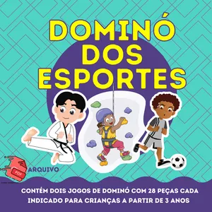 Imagem de capa para o Ebook Dominó dos Esportes - Atividade Divertida