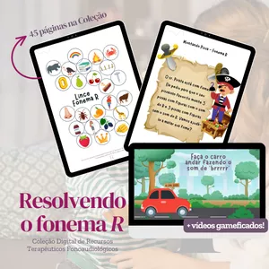 Imagem de capa para o Ebook Resolvendo o R: Coleção Digital de Recursos Terapêuticos Fonoaudiológicos