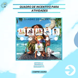 Imagem de capa para o Ebook QUADRO DE INCENTIVO - MOANA