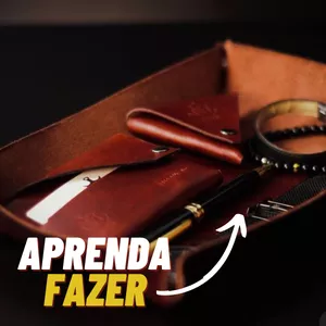 Imagem de capa para o Ebook Aprenda a fazer uma bandeja / organizador de mesa em couro