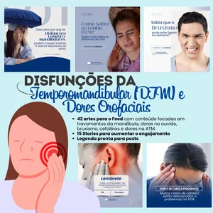 Imagem de capa para o Curso online PACK CANVA DISFUNÇÕES DO DTM E DORES OROFACIAIS