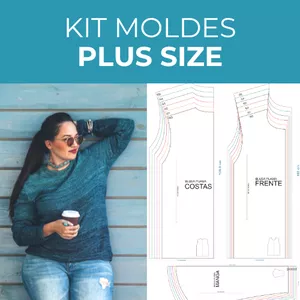 Imagem de capa para o Ebook Moldes Plus Size Elegância