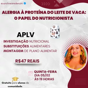 Imagem do curso APLV: ALERGIA À PROTEÍNA DO LEITE DE VACA: O PAPEL DO NUTRICIONISTA