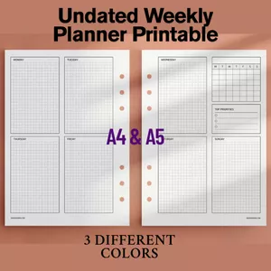 Cover image for Online course Undated Weekly Planner Printable