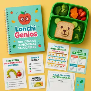 Imagen de portada para Curso online LonchiGenio: Kit de 100 Recetas de Loncheras Saludables para tus niños +BONOS