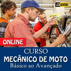 Imagem de capa para o Ebook Curso Mecânico de Moto Completo | Academia do Mecânico