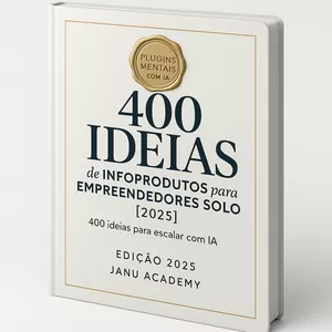 Imagem de capa para o Ebook 🧠💡 Guia com 400 IDEIAS de Produtos Digitais que Vendem