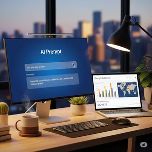 Imagem de capa para o Ebook Guia Passo a Passo: Prompts para IA para Criação de Conteúdo de Blog/Site