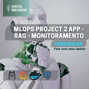 Imagem de capa para o Curso online Projeto MLOps v2 em Vídeo - Webapp+LLM+RAG 