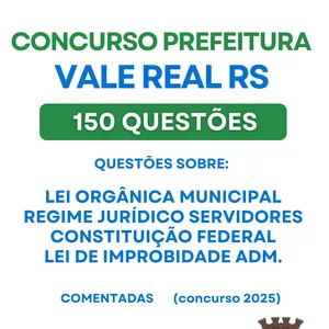 Imagem de capa para o Ebook PDF VALE REAL RS SIMULADO 2025