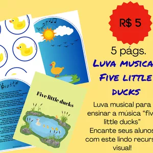 Imagem de capa para o Ebook Luva musical Five little ducks