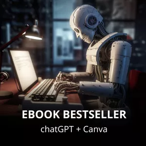 Imagem de capa para o Curso online Ebook Bestseller com ChatGPT + Canva