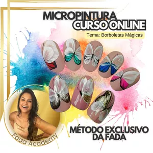 Imagem de capa para o Curso online Nail Design Técnica Micropintura - Borboletas Mágicas