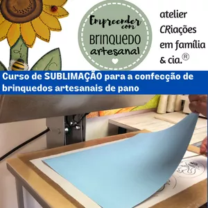 Imagem de capa para o Curso online Curso de SUBLIMAÇÃO para a confecção de brinquedos artesanais de pano