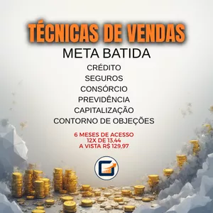 Imagem do curso TÉCNICAS DE VENDAS BANCÁRIAS | TRIPLIQUE SEUS RESULTADOS | ACESSO POR 6 MESES