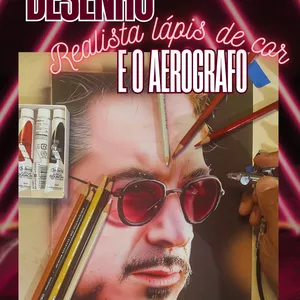 Imagem de capa para o Curso online Desenho Realista  a  lápis de cor e  Aerografo