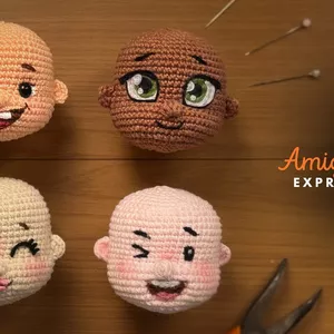 Imagem de capa para o Curso online Amigurumis Expressivos 
