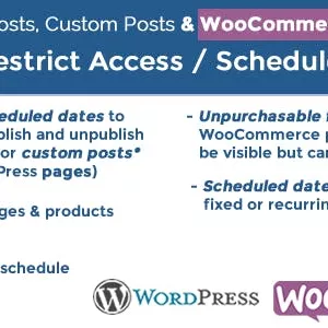 Cover image for Online course WordPress Posts &amp; WooCommerce Product Scheduler / Restricted Access