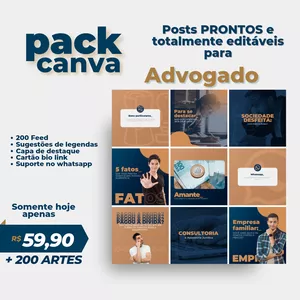 Imagem do curso Pack Canva Advogado 