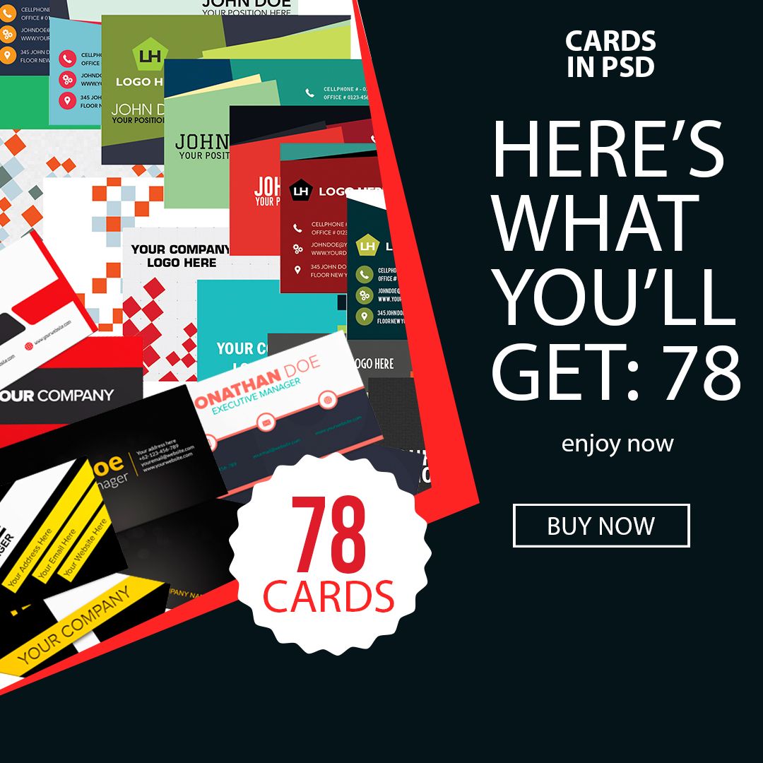 78 PSD Business Cards