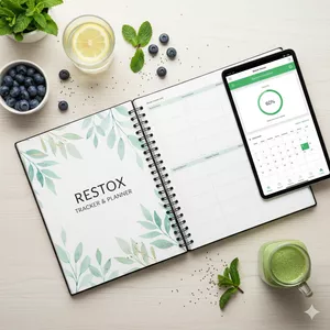 Cover image for Ebook Reset Detox Tracker &amp; Planner 