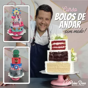 Imagem de capa para o Curso online Bolos de andar sem medo