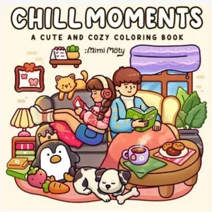 Imagem de capa para o Ebook Chill Moments - Livro para colorir em PDF - R$5,00