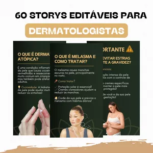 Imagem do curso 60 Storys Editáveis para Dermatologistas 