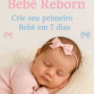 Imagem de capa para o Ebook Crie seu primeiro Bebê Reborn em 7 dias