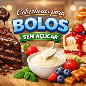 Imagem de capa para o Ebook Coberturas para Bolos sem Açucar