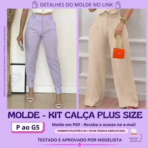 Imagem de capa para o Curso online Molde Kit 2 Calças Plus Size