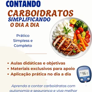 Imagem de Contando Carboidratos, simplificando o dia a dia criado por Dfperes na hotmart