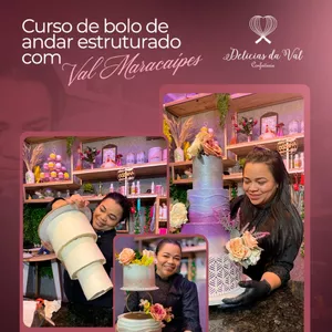 Imagem do curso Bolos estruturados de Andar com Val Maracaipes
