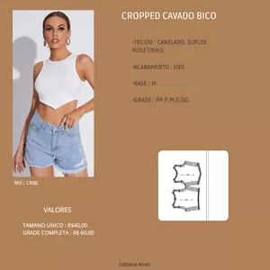 Imagem de capa para o Ebook CROPPED CAVADO BICO