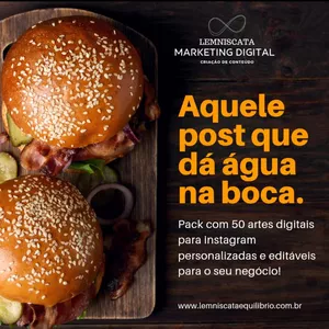 Imagem de capa para o Curso online Pack de arte hamburgueria