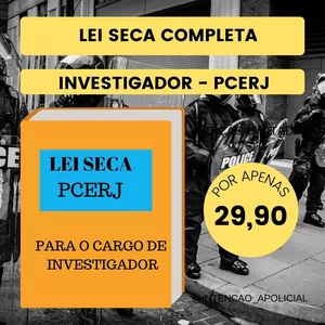 Imagem de capa para o Curso online LEI SECA COMPLETA - INVESTIGADOR PCERJ