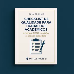 Imagem de capa para o Ebook Guia Técnico: Checklist de Qualidade para Trabalhos Acadêmicos