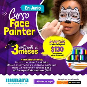 Imagen de portada para Curso online Taller completo de Face Painting para emprendedores