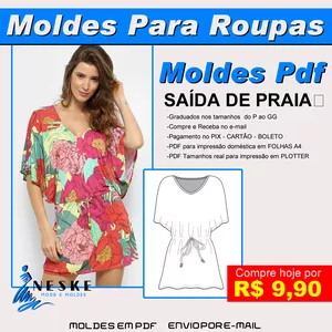 Imagem principal do produto Molde PDF SAÍDA DE PRAIA 