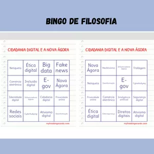 Imagem de capa para o Ebook BINGO FILOSOFIA - CIDADANIA DIGITAL