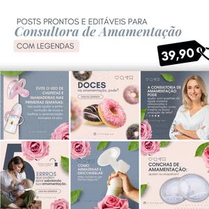 Imagem de capa para o Curso online Pack Canva Consultora de Amamentação