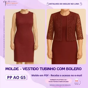 Imagem de capa para o Curso online Molde Vestido Tubinho com Bolero 