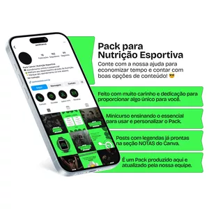 Imagem de Pack Canva - Nutrição Esportiva criado por Gabriel Campos | Packs Canva na hotmart