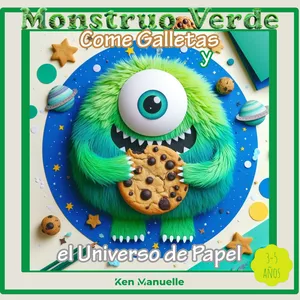 Imagen de portada para Ebook Monstruo Verde Come Galletas y el Universo de Papel: Aprendiendo a Compartir (Cuento Infantil de 3 a 5 años)