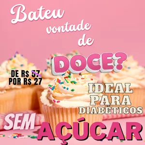Imagem de capa para o Ebook Receitas Doces sem Açúcar ideal para Diabéticos