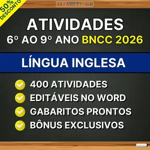 Imagem do curso LÍNGUA INGLESA - Atividades do 6º ao 9º ano - BNCC 2026
