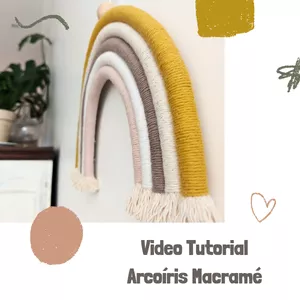 Imagen de portada para Curso online Arcoíris Macramé. Video Tutorial Rápido y Fácil.