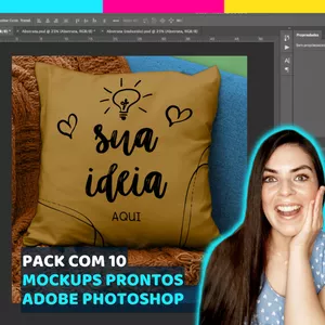 Imagem de capa para o Curso online PACK COM 10 MOCKUPS PRONTOS NO ADOBE PHOTOSHOP