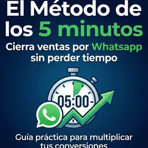 Imagen de portada para Ebook El Método de los 5 Minutos: Cierra ventas por WhatsApp sin perder tiempo.